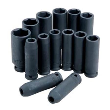 Atd Tools ATD Tools ATD-4301 14-Piece .50-Inch Drive 6 Point Metric Deep Impact Socket Set ATD-4301